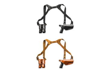 Image of Cebeci Arms FNH Leather Horizontal Shoulder Holster SHS 21013, Black, Tan