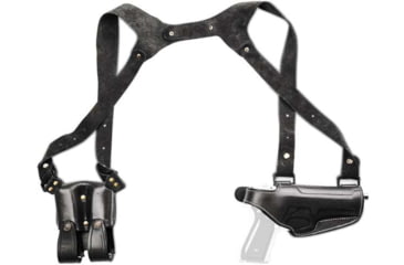 Image of Cebeci Arms Leather Horizontal Shoulder Holster SHS for FNH 5-7, Black, Left Hand, 21013LB57