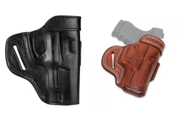Image of Cebeci Arms Remington Leather Reinforced Combat Grip Belt Holster 20724, Black, Tan