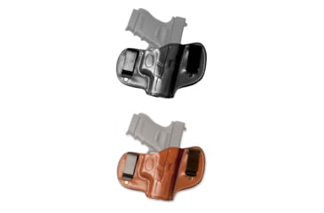 Image of Cebeci Arms S&amp;W Leather Double Clip Inside Waistband Holster 20590, Black, Tan