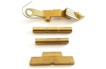 Image of Centennial Defense Systems Extended Control Kit w/Serrated Mag Release for Gen 1-3 Glock 9mm, .40S&W, .357SIG, 2 Pins, TiN, Gold, 40124