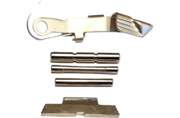 Image of Centennial Defense Systems Extended Control Kit w/Serrated Mag Release for Gen 1-3 Glock 9mm, .40S&W, .357SIG, 3 Pins, Nickel, 40101