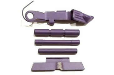 Image of Centennial Defense Systems Extended Control Kit w/Serrated Mag Release for Gen 1-3 Glock 9mm, .40S&W, .357SIG, 3 Pins, Purple, 40113