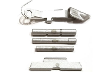 Image of Centennial Defense Systems Extended Control Kit w/Serrated Mag Release for Gen 1-3 Glock 9mm, .40S&W, .357SIG, 3 Pins, Satin Aluminum, 40121