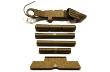 Image of Centennial Defense Systems Extended Control Kit w/Serrated Mag Release for Gen 4 Glock 10mm, .45ACP, 4 Pins, Burnt Bronze, 40147