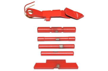 Image of Centennial Defense Systems Extended Control Kit w/Serrated Mag Release for Gen 4 Glock 9mm, .40S&W, .357SIG, 4 Pins, Red, 40119