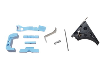 Image of Centennial Defense Systems Glock 43 Lower Parts Kit, Serrated, 5lb Mag Catch Spring, Factory Trigger Spring Weight, White, LPK-EXT-MOD59