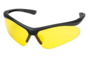 Image of Champion Shooting Glasses with Open Black Frame and Yellow Lenses 40604