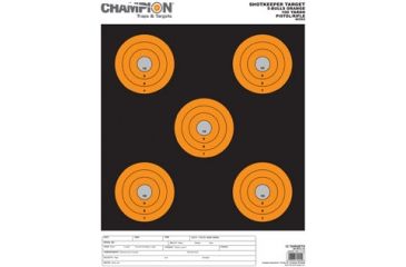 Image of Champion Traps and Targets Orange 5-bull Large 12 Pack 