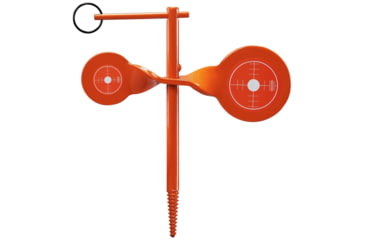 Image of Champion Traps and Targets Rimfire Screw-In Double Gong Spinner Steel Target, Orange, Small, 40879