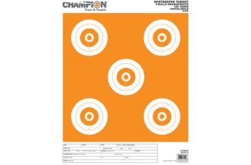 Image of Champion Traps and Targets White/orange 5-bull Large (12pk)