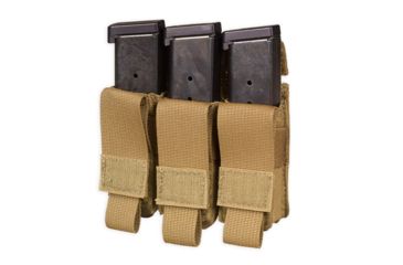Image of Chase Tactical Triple Pistol Mag Pouch, Coyote Tan, One Size, NSN NONE, CT-20PMP3-CT