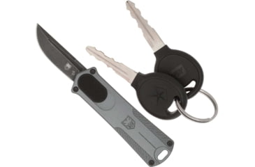 Image of CobraTec Knives California 952 OTF Knife, 1.75in, Stonewashed D2 Steel, Non-Serrated Drop Blade, Grey Handle, CALI952GRYDNS