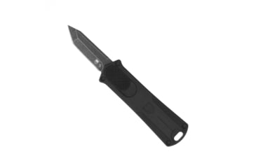 Image of CobraTec Knives California 952 OTF Knife, 1.75in, Stonewashed D2 Steel, Non-Serrated Tanto Blade, Black Handle, CALI952BLKTNS