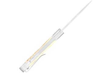 Image of CobraTec Knives Trapper Hidden Release Folding Knive, 3.125in, Satin D2, White Handle, CTTHRWT