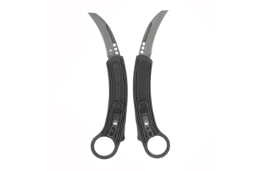 Image of CobraTec Knives Karambit OTF Knife, 2.75in, D2 Stonewash Steel, Left Hand, Black Handle, CTBK-LH