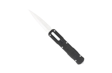 Image of CobraTec Knives Raptor OTF Knife, 3.13in, D2 Steel, Dagger Non-Serrated, Black Handle, CTRPTBLKDAGNS
