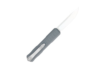 Image of CobraTec Knives Raptor OTF Knife, 3.13in, D2 Steel, Drop Non-Serrated, Grey Handle, CTRPTGYDNS