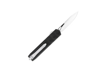 Image of CobraTec Knives Small Enforcer OTF Knife, 2.25in, M390 Drop Non-Serrated, Black Handle, SCTEBLKM390DNS