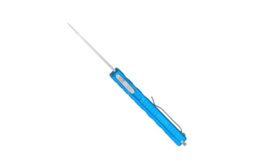 Image of CobraTec Knives Small Enforcer OTF Knife, 2.25in, M390 Drop Non-Serrated, Blue Handle, SCTEBLUM390DNS