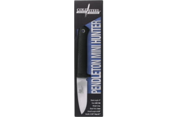 Image of Cold Steel 3V Pendleton Mini Hunter Knife, 3in Blade Length, 3mm Thickness, Black, CS-36LPCM