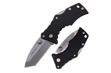 Image of Cold Steel Micro Recon 1 Tanto Point Folding Knife, 2in, AUS-8A, Tanto Blade, Black Long G-10 Styled Griv-Ex Handle, CS-27DT