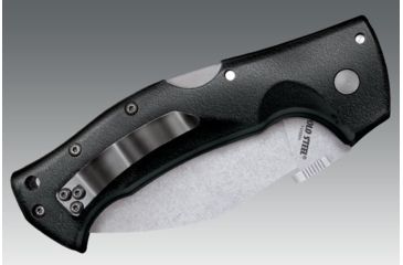 Image of Cold Steel Rajah III Folding Knife, 3.5in Serrated Carpenter CTS BD1 Alloy w/Stonewash Finish, Black Griv-Ex Handle 62KGCMS, CS-62KGCMS
