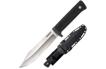 Image of Cold Steel SRK 10.75 inch San Mai Fixed Blade Knife w/Kray-Ex Grip, Black/Silver, CS-35AN