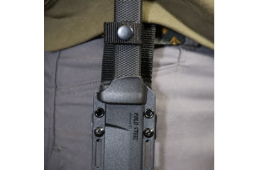 Image of Cold Steel SRK 10.75 inch SK-5 Fixed Blade Knife w/Kray Ex Grip, Tuff-Ex Finish, Black, CS-49LCK