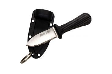 Image of Cold Steel Super Edge Neck key Ring, Kraton Handle, Serrated, Secure-Ex Sheath, CS-42SS