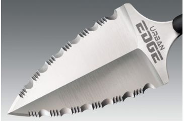 Image of Cold Steel Urban Edge Fixed Blade Knife, 2.5in Serrated Japanese AUS 8A Stainless, Black Kray-Ex Handle, CS-43XLSS