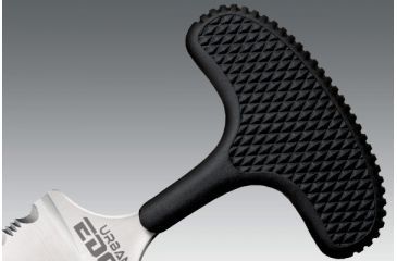 Image of Cold Steel Urban Edge Fixed Blade Knife, 2.5in Serrated Japanese AUS 8A Stainless, Black Kray-Ex Handle, CS-43XLSS