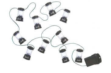 Image of Coleman LED Lantern String Lights, String of 10 Lights, Up to 6 ft of String, 3-AA Batteries, Black 2000024165
