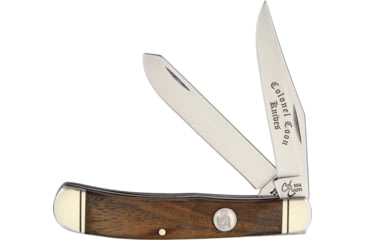 Image of Colonel Coon Trapper Walnut Folding Knife, SS Clip/ Spey Blades, Walnut, 54 WALNUT
