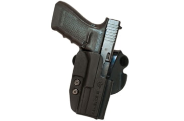 Image of Comp-Tac OTW Paddle Holster, Glock 17/22/31 with rail FBI Cant, Right Hand, Black, C212GL043RBKF