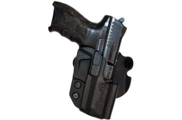 Image of Comp-Tac OTW Paddle Holster, Glock 17/22/31 with rail FBI Cant, Right Hand, Black, C212GL043RBKF