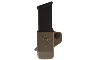 Image of Comp-Tac Single Magazine Pouch W/ Belt Clip, Size 4 - Glock 9/40 Double Stack, .45 GAP, Left Hand, Kydex Flat Dark Earth, C62104000LDEN