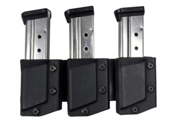 Image of Comp-Tac Tri-Mag Pouch, Slick, Size 12 - Sig P229 .40, P320 9/40, S&amp;W 9/40, Left Side Carry/Right Hand Shooter, Black, Mag Size 12, C62512SL0LBKN