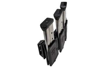 Image of Comp-Tac Tri-Mag Pouch, Slick, Size 12 - Sig P229 .40, P320 9/40, S&amp;W 9/40, Left Side Carry/Right Hand Shooter, Black, Mag Size 12, C62512SL0LBKN