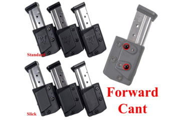 Image of Comp-Tac Tri-Mag Pouch, Slick, Size 12 - Sig P229 .40, P320 9/40, S&amp;W 9/40, Left Side Carry/Right Hand Shooter, Black, Mag Size 12, C62512SL0LBKN