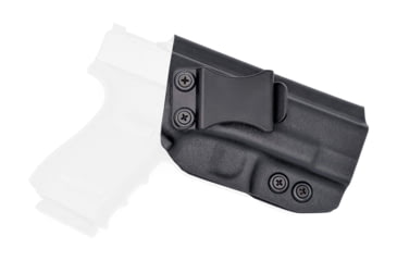 Image of Rounded IWB KYDEX Holster, Glock 17 19 22 23 26 27 31 32 33 45 Gen 1-5, Right Hand, Black, GLK-171926-BK-RH-VAR