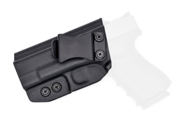 Image of Rounded IWB KYDEX Holster, Glock 19/19X/23/32/45 Gen 1-5, Left Hand, Black, GLK-192332-BK-LH-VAR