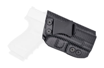 Image of Rounded IWB KYDEX Holster, Glock 19/19X/23/32/45 Gen 1-5, Right Hand, Carbon Fiber, GLK-192332-CF-RH-VAR