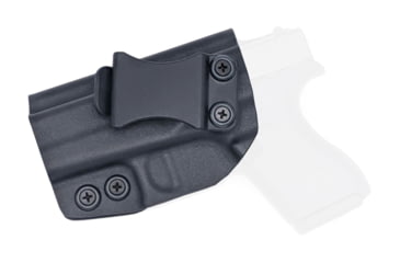 Image of Rounded IWB KYDEX Holster, Glock 42, Left Hand, Black, GLK-G42-BK-LH-VAR