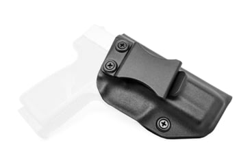 Image of Rounded IWB KYDEX Holster, Kahr CW9, Right Hand, Black, KHR-CW9-BK-RH-VAR