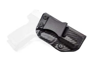 Image of Rounded IWB KYDEX Holster, Kahr CW9, Right Hand, Carbon Fiber, KHR-CW9-CF-RH-VAR