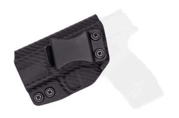 Image of Rounded IWB KYDEX Holster, Springfield Hellcat, Left Hand, Carbon Fiber, SFA-HELLCAT-CF-LH-VAR