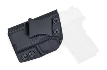 Image of Rounded IWB KYDEX Holster, Springfield XD-S 3.3in, Left Hand, Carbon Fiber, SFA-XDS33-CF-LH-VAR