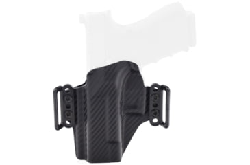 Image of Rounded OWB KYDEX Belt Loop Holster, Ruger LCP2, Ambidextrous, Carbon Fiber Black, RGR-LCP2-CF-AMBI-OWB