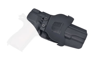 Image of Rounded OWB KYDEX Paddle Holster, 1911 5in Government, Non-Rail, Left Hand, Black, CEX-1911-5NR-BK-LH-OWBPDL
